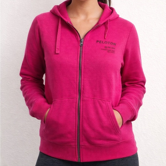 Peloton Tops - Peloton Zip-Up Hoodie Pink Size M